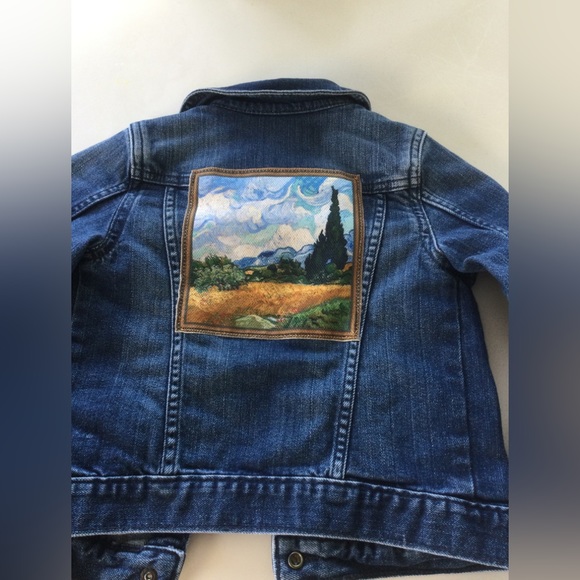 One-of-a-Kind Upcycled Denim Jacket Monet - Picture 2 of 7